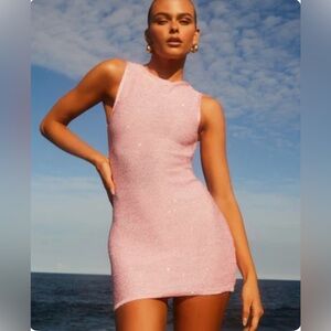 Peppermayo sparkle pink mini dress